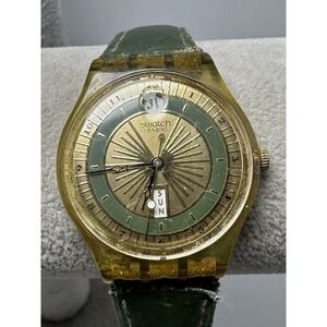 Swatch GK715 AG 1994 MOOS Mens Watch New Battery 34MM Needs Band R46